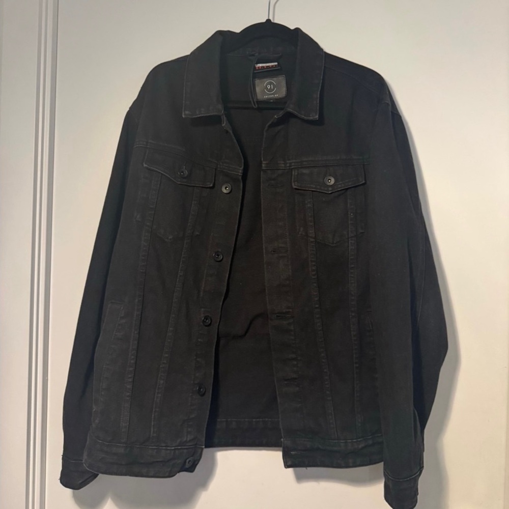Men's Black Denim Jacket Biggie Smalls